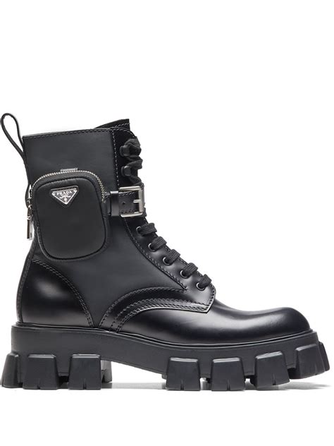 prada ankle boots sale|Prada ankle pouch combat boots.